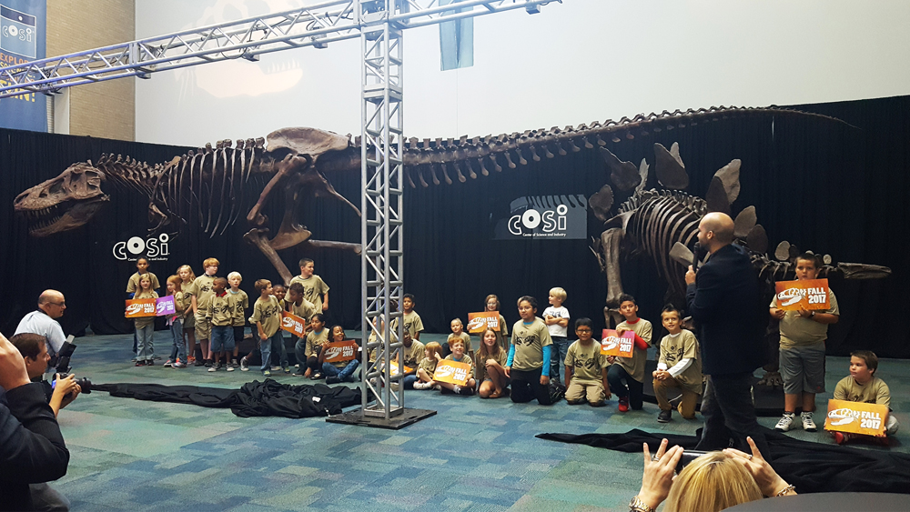 cosi dinosaur exhibit